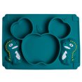thumbnail image 1 of 1pc Silicone Divided Plate Portable Non Skid Suction Baby Dinner Plate Bowl, 1 of 7