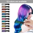 thumbnail image 2 of Graflsoa 5-Slot Hair Chalk Comb with Fast-Drying Applicator - Temporary Peach Red Dye, Soft & Washable, 12 Blendable Colors for Creative Styling, 2 of 6