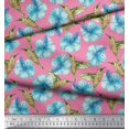 thumbnail image 3 of Soimoi Viscose Chiffon Fabric Hummingbird & Floral Print Fabric by the Yard 42 Inch Wide, 3 of 3