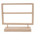 thumbnail image 2 of Earring Display Stand, Earring Organizer Stand, Log Color Wooden Earrings Jewelry Holder Earring Holder With Wood Basic Stand Storage Display For Hanging Earrings, 2 of 8