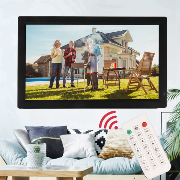Digital Picture Frame 24in HD Multifunctional Digital Photo Frame With Body Sensor, Support Video Playback, Clock Calendar