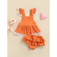 thumbnail image 2 of Honganda Ensemble Robe Bébé Fille, Ourlet en Dentelle Décor Jupe à Volants et Shorts, 2 of 9