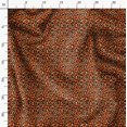 thumbnail image 3 of Soimoi Orange Poly Georgette Fabric Leopard Animal Skin Print Sewing Fabric Yard 52 Inch Wide, 3 of 6