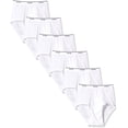 thumbnail image 1 of Fruit Of The Loom Mens Extended Sizes Classic White Brief - 6 Pack, 2XL, White,, 1 of 6