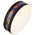 thumbnail image 4 of LNGOOR 10” Wooden Tambourine Percussion Instrument Drum, 4 of 8