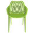 thumbnail image 3 of Compamia Air TG Chaise de Salle à Manger d'Extérieur pour Patio avec Accoudoirs, Vert Tropical, 3 of 7