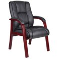 thumbnail image 1 of Boss Office Products Mid Back Wooded Guest Chair, 1 of 4