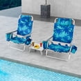 thumbnail image 2 of Gymax 2-Pack Folding Backpack Beach Chair Table Set 5-Position Outdoor Reclining Chair, 2 of 10