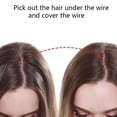 thumbnail image 4 of Synthetic V-shaped Long Curly Water Wave Clips In Hair Extensions Hair Piece, 4 of 8