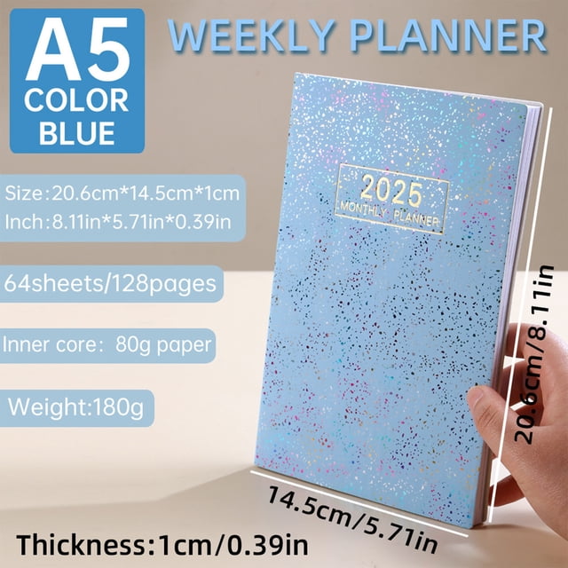 TopLLC Diary NoteBook 2025 Schedule Notepad Inside Page A5 Efficiency Manual Planning Notebooks a notebook