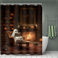 thumbnail image 4 of Doublure de Rideau de Douche en Tissu Polyester Renforcé Antirouille Design Halloween Résistant à l'Eau Lavable en Machine pour Baignoire, 4 of 5