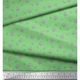 thumbnail image 3 of Soimoi Green polyester Crepe Fabric Leaves & Lotus Floral Print Fabric by Yard 42 Inch Wide, 3 of 5