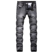 Cameland Nouveau mode pour hommes Avoir des poches Bouton Zipper Personnalité Denim Trend Jeans
