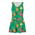 thumbnail image 4 of Staron Robes d'Été pour Femmes en Liquidation à Moins de 10 $ Coupe Ample Col en V Boho Robe Soleil avec Poches Décontractée à Imprimé Floral Sans Manches Ligne A Fluide Robe de Plage TTG, 4 of 7