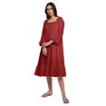 thumbnail image 2 of Moomaya Nuisette Unie à Bretelles Spaghetti pour Femmes Longueur Genou Robe de Nuit, 2 of 6