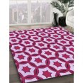 thumbnail image 3 of Ahgly Company Tapis d'Intérieur Ronds de Style Transitionnel Lavables à la Machine, Rose Blush, 5 Pieds Rond, 3 of 7
