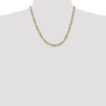 thumbnail image 2 of 14k Yellow Gold 20 Inch 5.25mm Figaro Chain Necklace Pendant Charm Flat, 2 of 9