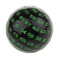 thumbnail image 4 of Milaget 100 Sides Polyhedral Dice Toys Multi Sided Acrylic Dices for Table Board Game Green-1, 4 of 8