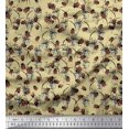 thumbnail image 1 of Soimoi Viscose Chiffon Fabric Brush Stroke & Insect Printed Fabric 1 Yard 42 Inch Wide, 1 of 3