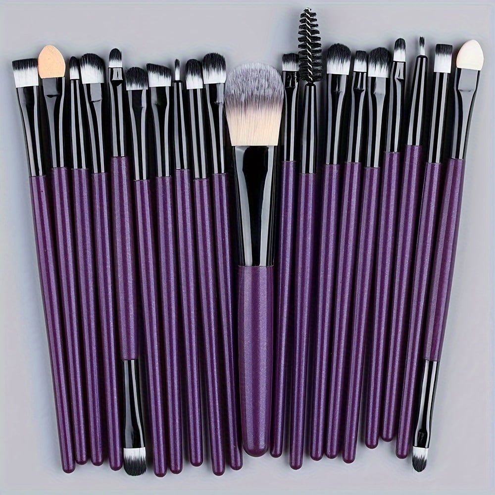 LNGOOR 20Pc Makeup Brushes Set Professional Soft Synthetic Hair Powder Foundation Eyeshadow Make Up Brushes Ideal For Makeup Beginners