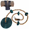 thumbnail image 1 of Jungle Gym Kingdom Rope Swing - Tree Climbing Ropes & Disc Swings for Kids w/ Green Seat for Swinging - Outdoor Playground Set w/ Carabiner & 4ft Strap - Treehouse Accessories, 1 of 5