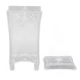thumbnail image 2 of Cotton Pad Dispenser, Cotton Pad Holder, Makeup Cotton Organizer Container, Storage Box Container, Bottom Opening with Cover for Bathroom Vanity Countertop, 2 of 7
