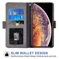thumbnail image 2 of Wallet Case for iPhone XS Max, Blocking Card Slot Stand Shockproof TPU Interior Case PU Leather Magnetic Protect Flip Cover Compatible with iPhone XS Max, Gray, 2 of 5