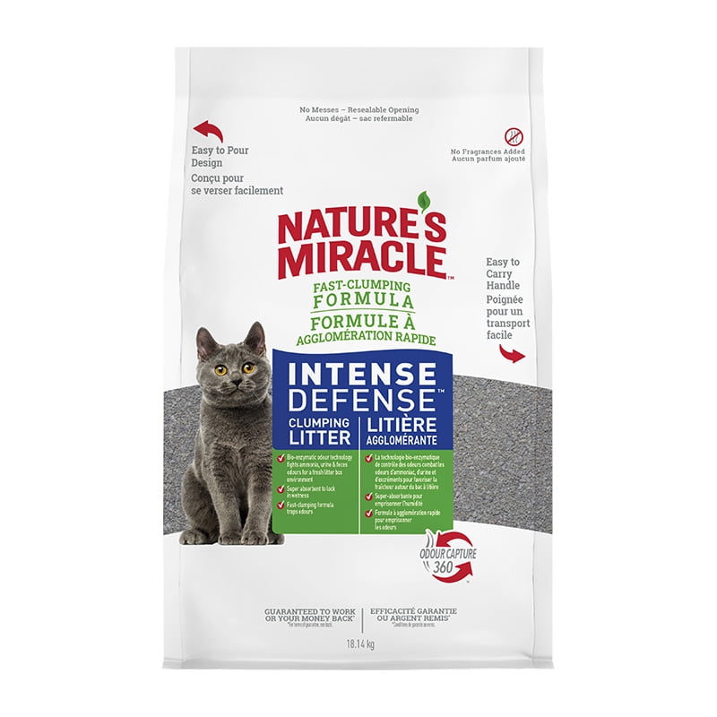 Nature’s Miracle Intense Defense Odor Control Litter, 40 Pounds