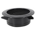 thumbnail image 3 of Black Abs Round Ventilation Hose Diffuser Grille Cover Wall Ceiling Mounting 150Mm, 3 of 9