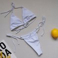 thumbnail image 4 of DPTALR Women Sexy Solid And Printed Swimwear Bikini Split Swimsuit Set, 4 of 4