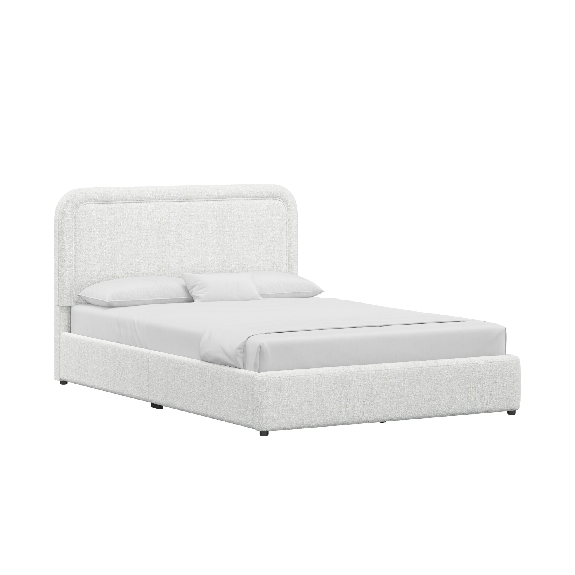 Lit plateforme double Juliet en tissu bouclé – Better Homes & Gardens, couleur ivoire