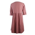 thumbnail image 3 of Robe d'Été Décontractée pour Femmes à Manches Trois Quarts 3/4, Col en V, à Imprimé, 3 of 5