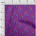thumbnail image 1 of oneOone Georgette Viscose Fabric Leaves & Floral Block Printed Fabric 1 Yard 42 Inch Wide, 1 of 4
