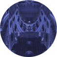 thumbnail image 1 of Ahgly Tapis Rond Lavable en Machine Intérieur Transitionnel Bleu Nuit, 4 Pieds Rond, 1 of 7