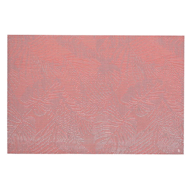 Napperon en Vinyle (Tropiques) (Orange)(Ensemble de 12) Napperon Rectangulaire Mesurant 12 par 18 Pouces avec une surface en Vinyle Texturée et un Motif de Feuille de Palmier Tropicale Orange, Convient pour la table à Manger Ou comme base Antidérapante pour des Articles Décoratifs.