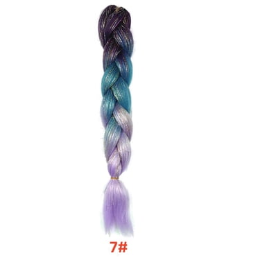 RKSTN Wigs Human Hair Handwoven Shooting Silk Dirty Braid Shiny Gold And Silk Big Braid Braiding Hair Pyrofilament Hair Braids Extension 24inches Glitter Hair Extension Braiding Glueless Wigs