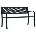 thumbnail image 1 of vidaXL Banc de Jardin 125 cm Acier Noir, 1 of 5