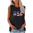 thumbnail image 1 of EQWLJWE Hauts pour Femmes Mode Féminine Confortable Independence Day Décontracté Col Rond Imprimé Haut Blouse, 1 of 4