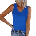 thumbnail image 1 of Posijego Women's Ribbed Tank Tops Button Sleeveless Shirts Summer Casual Going out Tank Tee Womens Clothes, 1 of 5