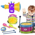 thumbnail image 3 of EIMELI 5Pcs/Set Baby Boy Girl Drum Musical Instruments Drum Set Children Toys, 3 of 8