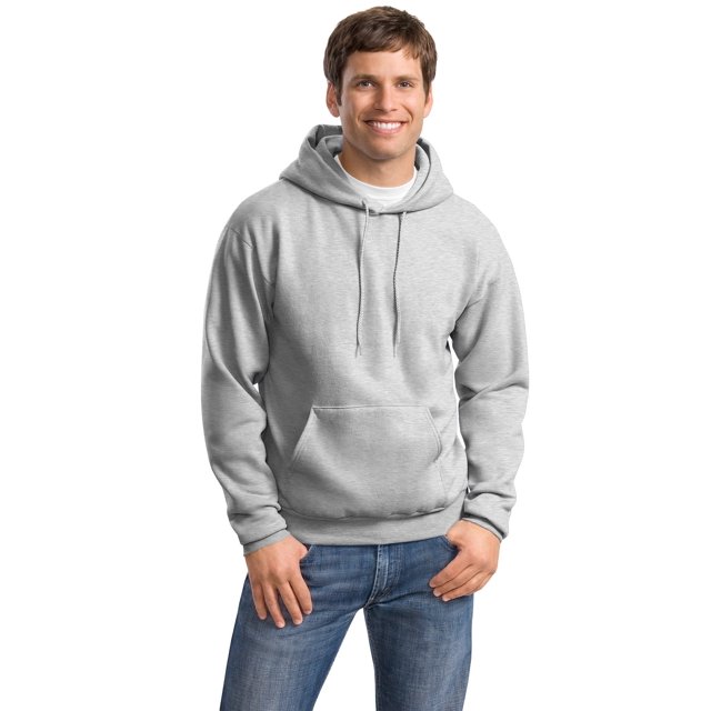 Hanes ComfortBlend EcoSmart Chandail à Capuchon en Molleton Cendre Grand