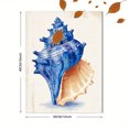 thumbnail image 3 of Blue Seashell Coastal Canvas Wall Art 15.75x11.81 Inches, 3 of 8