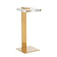 thumbnail image 1 of Table d'appoint Take Me Home avec plateau en marbre blanc et base en aluminium blanc, 1 of 3