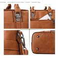 thumbnail image 3 of Gououd Designer Handbag for Women Ladies Handbags PU Leather Weave Shoulder Bag Women Top-Handle Purse Khaki, 3 of 3