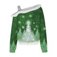 thumbnail image 5 of Qertyioot Women Hiver Sweat d'Impression de Noël, Manches Longues Casual Col Rond Pull Tops de Mode, 5 of 5