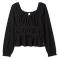 thumbnail image 2 of Justice Girls' Glitter Peasant Top, 2 of 3