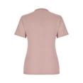 thumbnail image 4 of AherBiu Plus Size Tops for Women Summer Ribbed Knitted Casual Tops Stretchy Comfy Loose V Neck T Shirts, 4 of 5