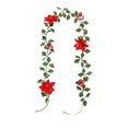 thumbnail image 2 of KTTECTOA Simulation Flowers Rattan Christmas Home Outdoor Decorations Snowflake Berries Christmas Mood Arrangement Simulation Christmas Decoration Rattan Clearance Fall Decorations for Home Canada Day, 2 of 6