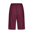 thumbnail image 5 of Timegard Womens Plus Size Shorts Elastic Waisted Drawstring Lightweight Casual Knee Length Shorts with Pockets, 5 of 5