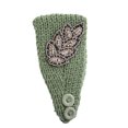 thumbnail image 4 of Crochet Headbands Winter Leaves Pattern with Rhinestones Elastic Head Protector Wide Warm Chunky Hair Accessories for Girls Pickle Green, 4 of 8